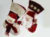 Nikolausstiefel mit Aplikation Schneemann und Nikolaus