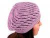 Mütze für Damen Baret gestrickt mit Löchern