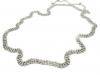 Gürtel Strass Breite 1cm Länge 145cm XXL 3-reihig