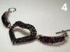 Armband Breite 40mm HERZ  mit Perlen und amerikanischen Verschluss