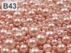 Perlen mit Wachsantstrich  MIX Größen:  Ø4-10mm 500g aus Glas