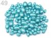 Wachsperlen gerippt Olive 100g  MIX