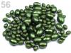 Wachsperlen gerippt Olive 100g  MIX