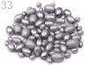 Wachsperlen gerippt Olive 100g  MIX