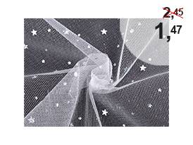 Tüll mit Sternchen mit Hologramm