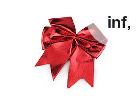 Metallische Weihnachtsschleife