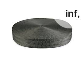 Gurtband mit Glanz beidseitig, glatt, Breite 32; 38 mm