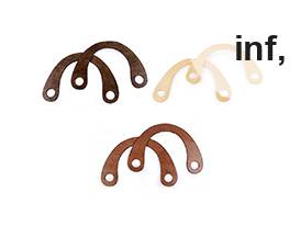 Hölzerne Taschengriffe 15 x 22 cm mit Löchern