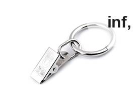 Metall-Clips mit Ring für Gardinen und Vorhänge, Ø 25 mm