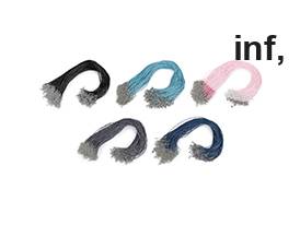 Halskette geflochten mit Karabiner Länge 45 cm