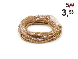 Flexible Armbänder aus Rocailles und Schliffperlen, Set 10 Stk.