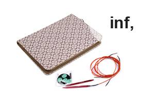 Rundstricknadel-Set, Schraubsystem, in Etui