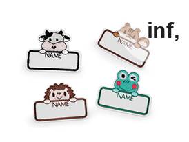 Selbstklebendes Textiletikett/Namensschild