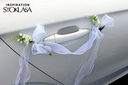 Dekoration des Hochzeitsautos  STOKLASA Textilkurzwaren und Stoffe