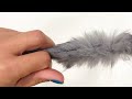 Kleidungs-/Dekopelz zum Einnähen mit Tiermuster, rund, Breite 4,5 cm