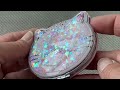 Kosmetikspiegel mit flüssigem Glitzer Katze