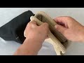 Textilhandtasche/Kosmetiktasche mit Clip, 32 x 23 cm