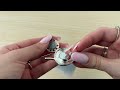 Magnetbrosche mit geschliffenen Steinchen Blatt