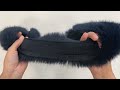 Kleidungs-/Dekofell zum Aufnähen meliert, flach, Breite 9 cm