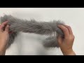 Kleidungs-/Dekofell zum Einnähen rund, Breite 7 cm
