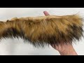 Kleidungs-/Dekofell zum Aufnähen meliert, flach, Breite 9 cm